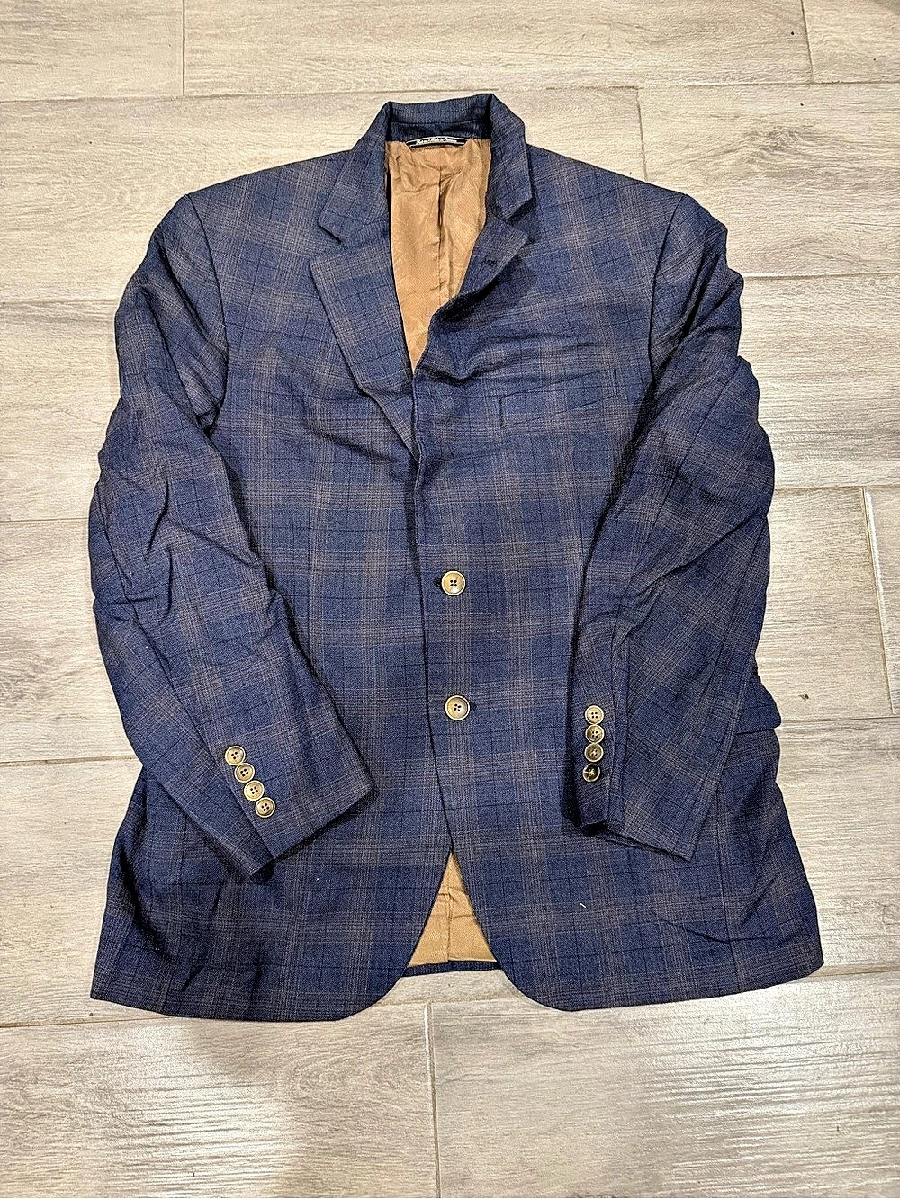 Jack Victor Men's Plaid Wool Sport Coat Size 40 Like New